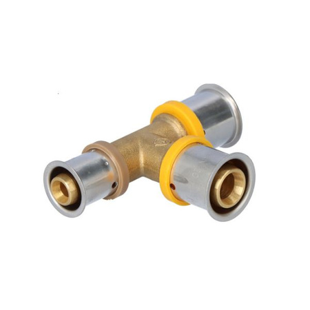 Mosazná redukční koncovka lisovaná 20 x 20 x 16 KAN-Therm Press 1009257217