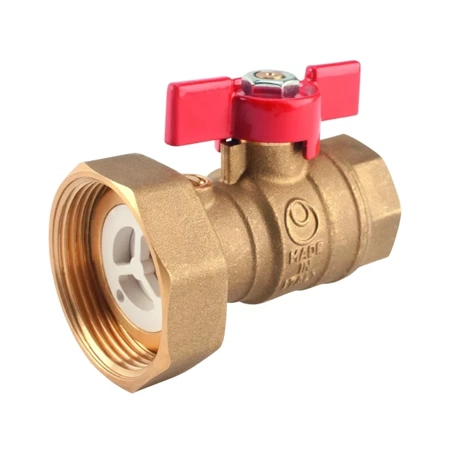 1" kulový kohout s polovičním připojením pro čerpadlo 6/4, těsnění a zpětný ventil Ferro KSP1