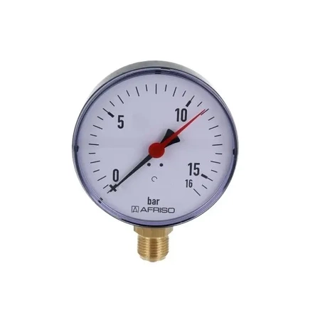 Manometr topení RF 100 Fi 100 mm 0÷16 bar G1/2" RAD class 2.5 Afriso 63615
