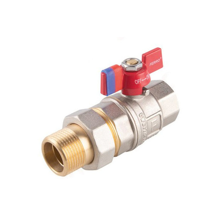 Šroubovací kulový ventil s motýlkovým šroubením 1/2" F-Power Ferro KFPS1