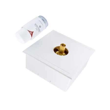 RTL úhlový kazetový omezovač teploty, obdélníkový 3/4" bílý Schlosser 603200041