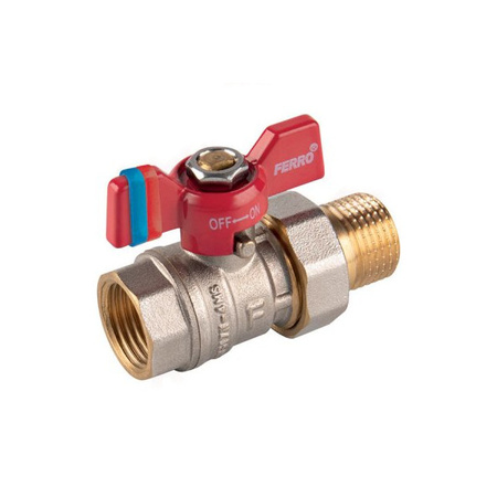 Šroubovací kulový ventil s 1/2" šroubením F-Comfort Ferro KFCS1