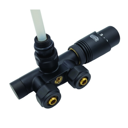 1-otvorový kombinovaný termostatický ventil, pravý, matná černá Goshe 0300.333