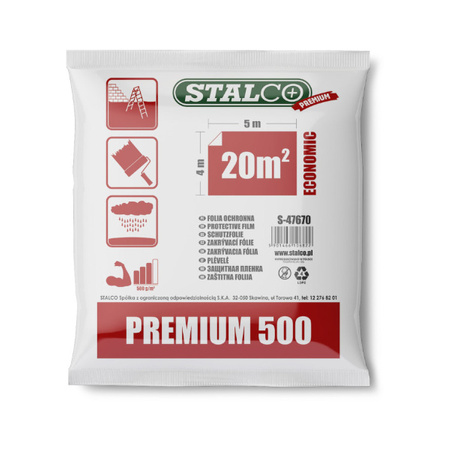 Ochranná fólie 4x5m Extra silná (500g) Stalco Premium S-47670