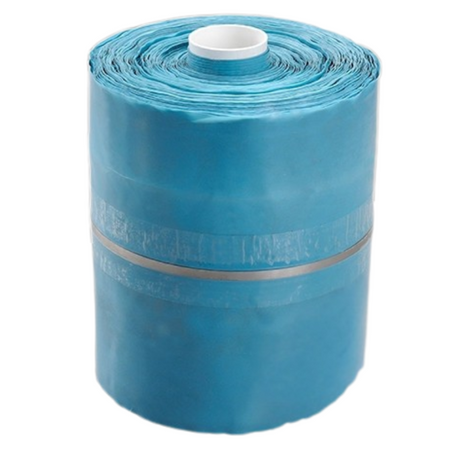 Výstražná páska s kovovou vložkou, modrá, 100m