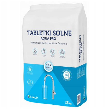 Tabletová sůl pro změkčovače vody AquaPro Ciech 25 kg