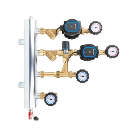 Směšovací sada s hydraulickou spojkou BPS 901 AP, nesměšovací sekce s termostatickým ventilem ATM 561, čerpadla Afriso APH Afriso 9090120