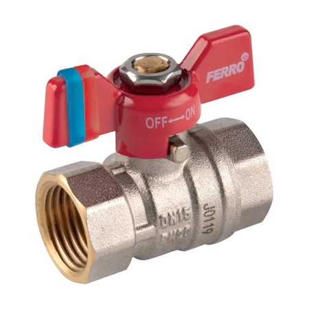 Šroubovací kulový ventil s motýlkem 3/4" F-Comfort Ferro KFCM2