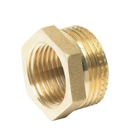 Mosazný reduktor 1/2" x 1/4" pro manometr