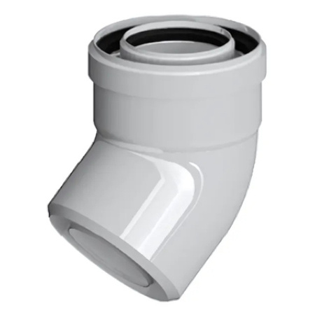 Koleno soustředné PP-AL 45 stupňů fi 80/125 Ricom PP80/125B45