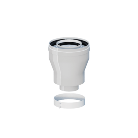 Vertikální adaptér Ariston Vaillant Beretta Duval s páskou fi 60/100-80/125 Ricom