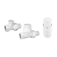 Dekorativní rovná termostatická sada 1/2" bílá Ferro ZTM30WH