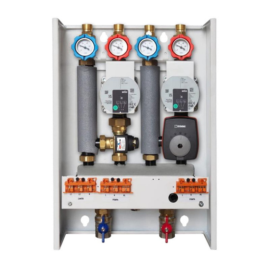 Čerpací systém Bormet V2 MT/MS, oběhové čerpadlo WILO Yanos Para 25/60/130 + 1x termostatický ventil ESBE VTA 372 + 1x 3cestný ventil ESBE VRG 132 s pohonem ESBE ARA561