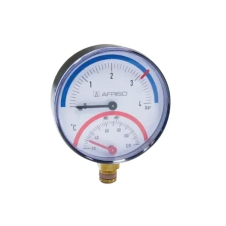 Termomanometr TM 80 Fi 80 mm 0÷4 bar 20÷120°C G1/4" RAD třída 2.5 Afriso 63337
