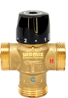 Termostatický směšovací ventil MIX THERM 1" Kvs 3.4 Womix 20-45 stupňů 601212