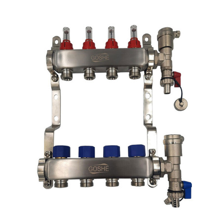11-okruhový ocelový podlahový rozdělovač Goshe 0331.219