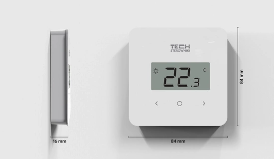 R-12b drátový pokojový regulátor pro pásek Ix a I-12, bílý Tech WG.11.0670