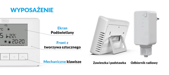 Dvoustavový bezdrátový pokojový ovladač T-4.2 Tech WG.11.0631