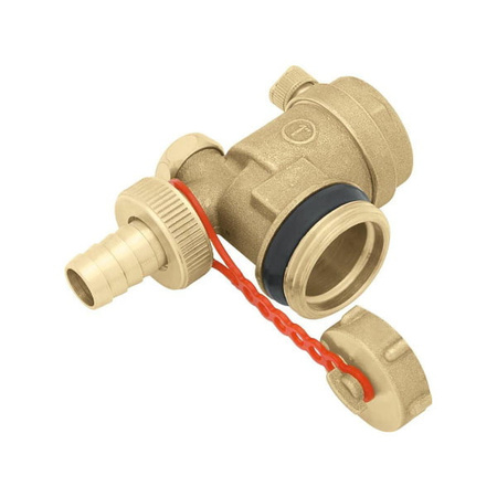 T-kus s automatickým odvzdušňováním a vypouštěcím ventilem - G1" KAN-therm 1300257002