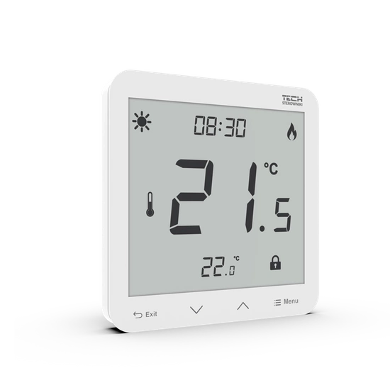 Dvoustavový kabelový pokojový ovladač ST-297z v3 bílý Tech WG.11.0492