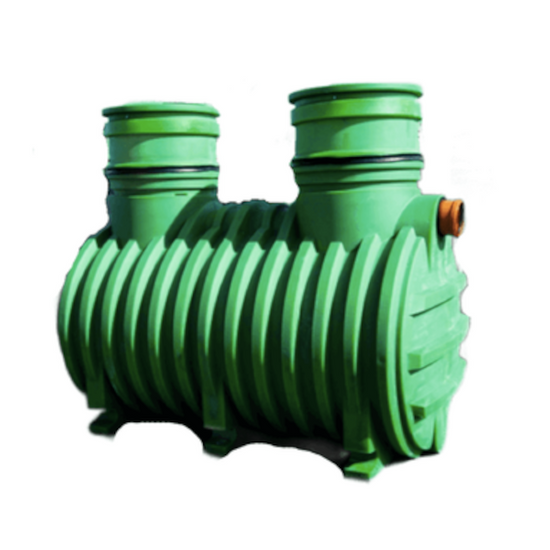 Drenážní čistička 4 RLM 2m3 1článková, filtr, SR-3 + 48 metrů potrubí a geotextilie Wobet 0340