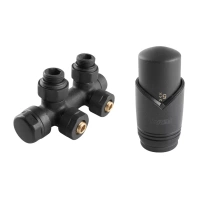Dekorativní kombinovaný rohový termostatický set 1/2" antracit Ferro ZTD30AT