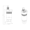 Automatický vertikální odvzdušňovací ventil Afriso PrimoVent G3/8" s Aquastop a nožním ventilem R1/2" 7773510