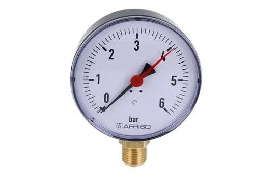 Manometr topení RF 100, fi100 mm, 0÷6 bar, G1/2" AFRISO 63613