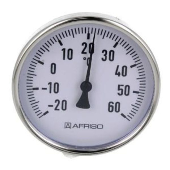Bimetalový teploměr BiTh 100 fi100 mm -20÷60°CL 40 mm G1/2" sekera třídy 2 Afriso 63959