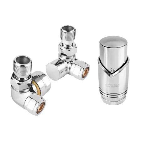 Dekorativní axiální termostatická sada 1/2" chrom Ferro ZTO30CR