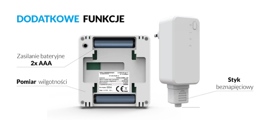 Bezdrátový dvoupolohový pokojový ovladač T-2.2 černý Tech WG.11.0583