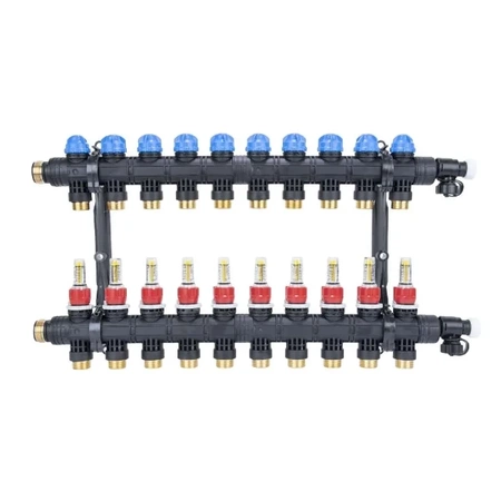Rozdělovač ProCalida EF1 K, 10 topných okruhů, G1, 0,2 - 1,6 l/min AFRISO 81270