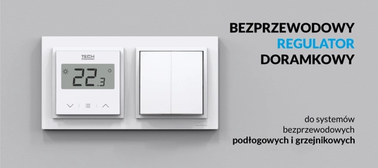 Bezdrátový pokojový regulátor pro rám F-8z, černý Tech WG.11.0641