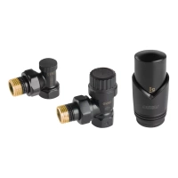 Dekorativní hranatý termostatický set 1/2" černý Ferro ZTM31BL
