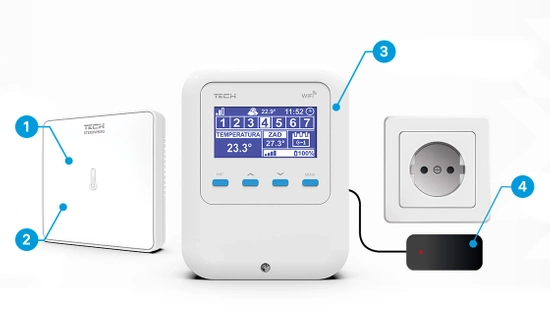 WiFi 8s internetový modul pro ovládání servomotorů Tech WG.20.0118