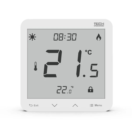Dvoustavový kabelový pokojový ovladač ST-297z v3 bílý Tech WG.11.0492