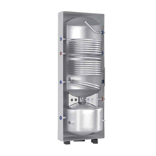 Kombinovaná nádrž pro tepelná čerpadla AB Klima 2v1 250/95, vyrobená z nerezové oceli