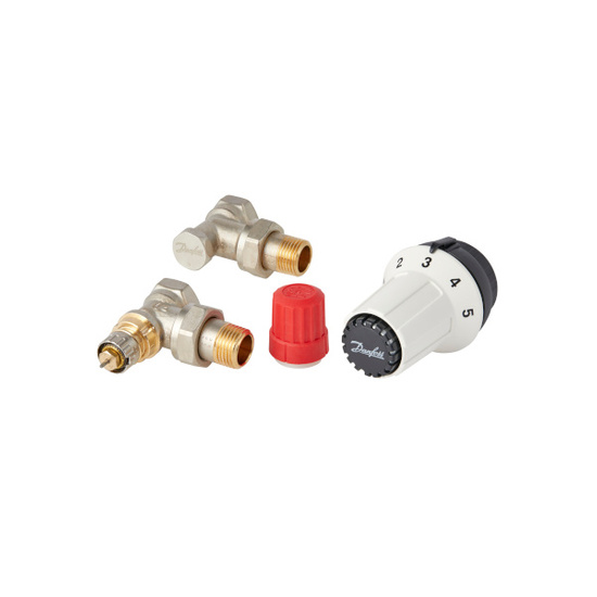 Sada hlavice Panda + termostatický ventil + úhlový ventil ODC RLV-S