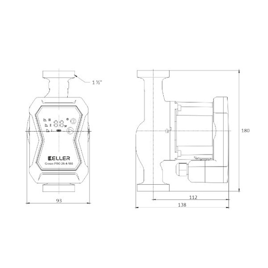 Elektronické oběhové čerpadlo pro ústřední topení Keller Green Pro 25/60-180