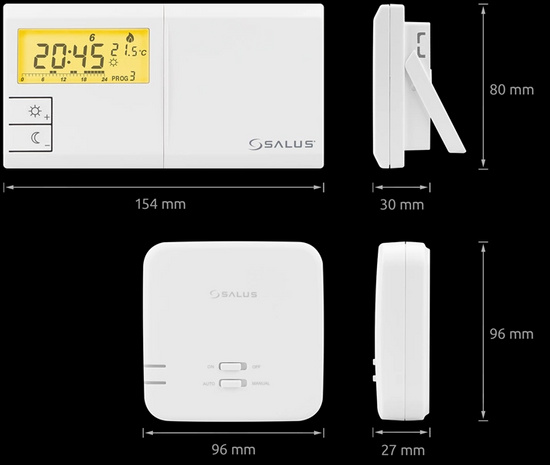 Bezdrátový týdenní ovladač Control 091FLRF v2 SALUS 615142612