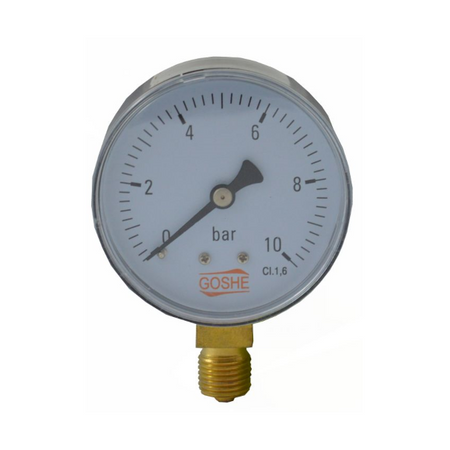 Radiální spodní manometr 63 mm 1/4" 10 bar Goshe 0705.318