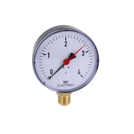 Manometr topení RF 100 Fi 100 mm 0÷4 bar G1/2" RAD class 2.5 Afriso 63612