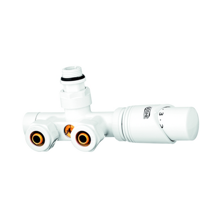 1-otvorový kombinovaný termostatický ventil, levý, bílý Goshe 0300.341