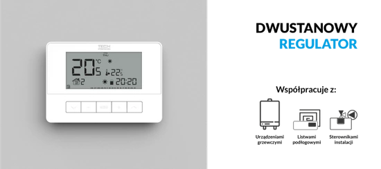 Dvoustavový drátový pokojový regulátor T-4.1 Tech WG.11.0630