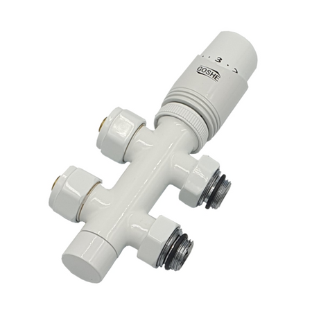 Termostatická sada rovná Combo bílá Goshe 0300.217