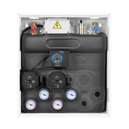 Primobox AZB 405 s děličem, 1 okruh bez směšování a 1 okruh se směšovacím ventilem a pohonem ARM AFRISO 7640500