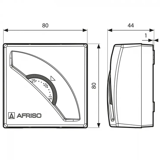 Pokojový termostat TA3 10÷30°C 230 V bez výstražné diody Afriso 4261600