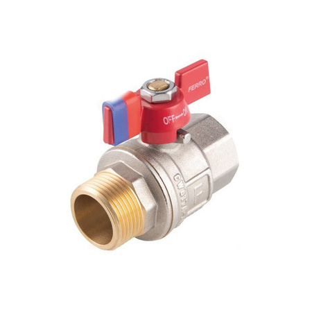 Šroubovací kulový kohout s motýlkem 1" F-Power Ferro KFPM31