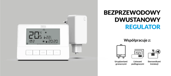 Dvoustavový bezdrátový pokojový ovladač T-4.2 Tech WG.11.0631