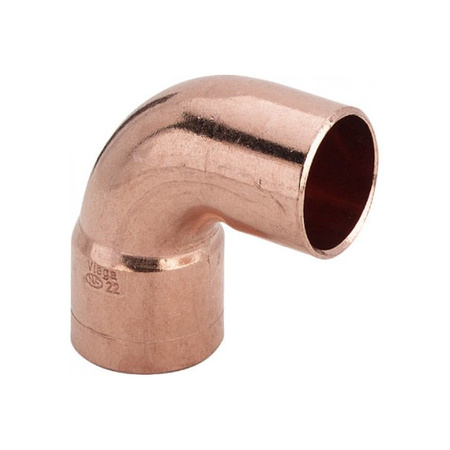 Koleno měděné vsuvky pro pájku 90 stupňů 22 mm Viega 100933